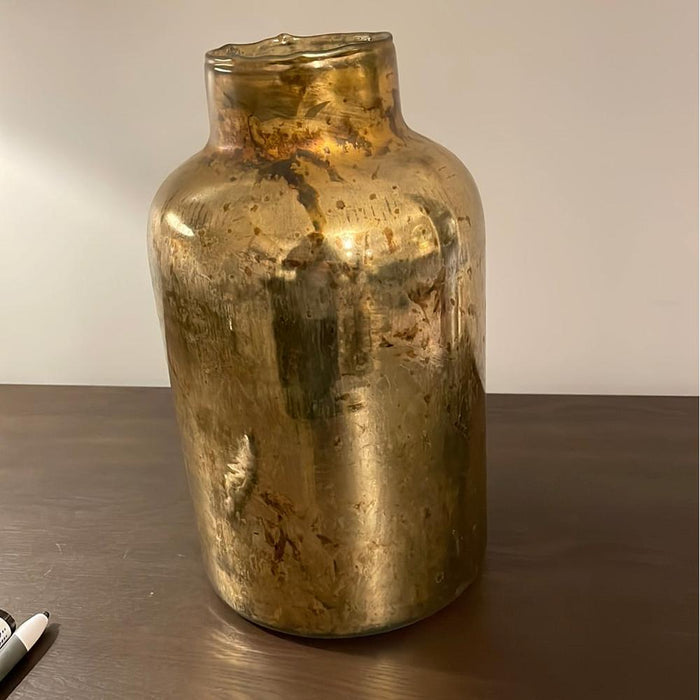 Gold bottleneck vase reduced to clear Last one !-Renaissance Design Studio