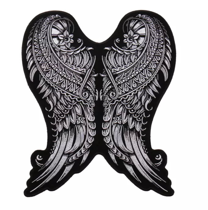 Large Ornate Angel Wings Patch