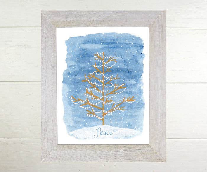 Peace Tree Christmas Print