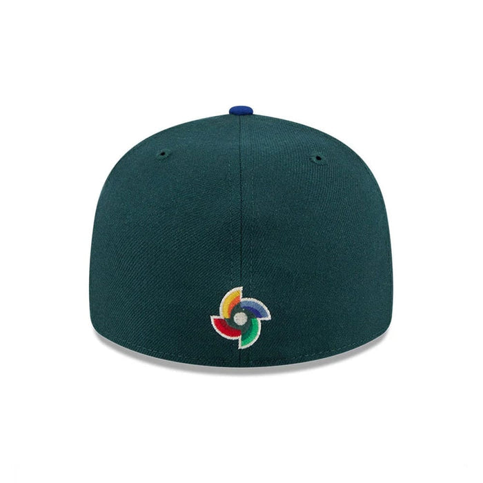 Pictured is this WBC Classical Script Australia Retro Crown 59FIFTY Fitted cap in dark green. 7