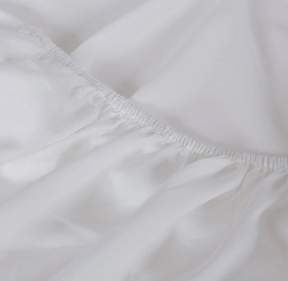 100% Tencel Fabric Fitted Sheet White - DLB Furniture
