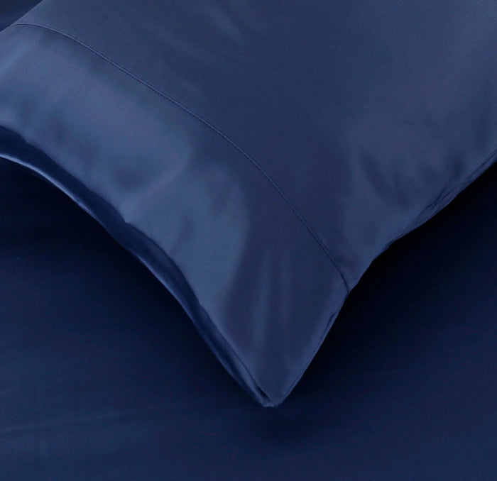 100% Tencel Fabric Quilt Cover Set Blue - DLB Furniture
