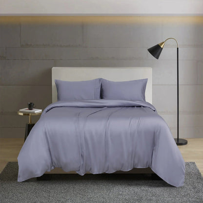 100% Tencel Fabric Quilt Cover Set Grey - DLB Furniture