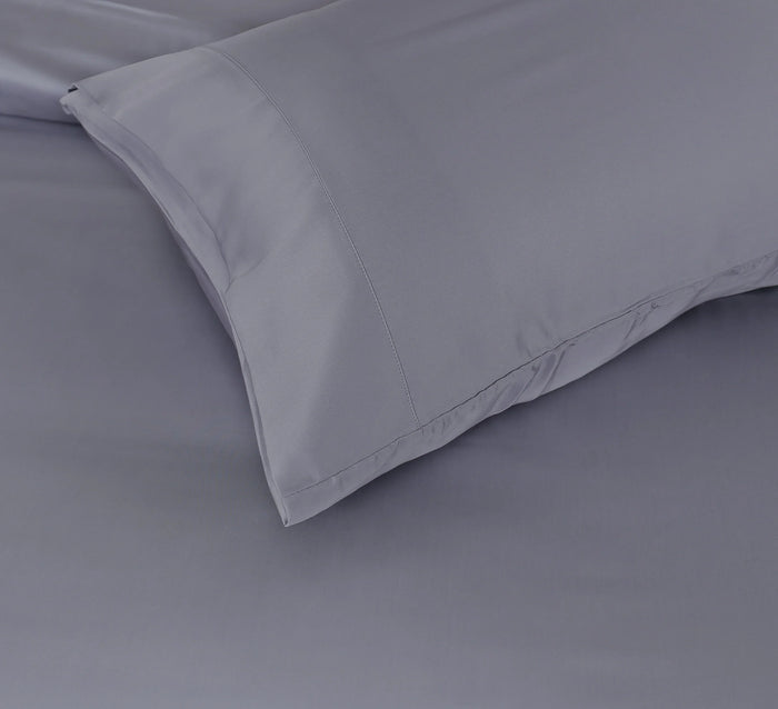 100% Tencel Fabric Quilt Cover Set Grey - DLB Furniture