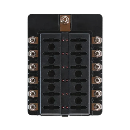 Caravan 12 way LED blade fuse panel for 12v electrical distribution