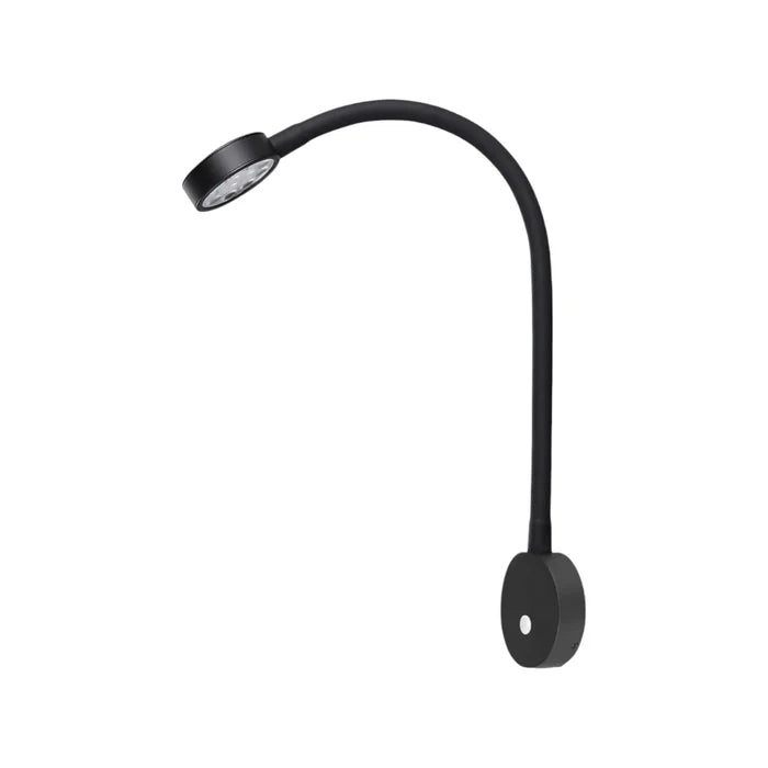 12v and 24v wall reading light with flat flexible arm for caravan and campervan interiors