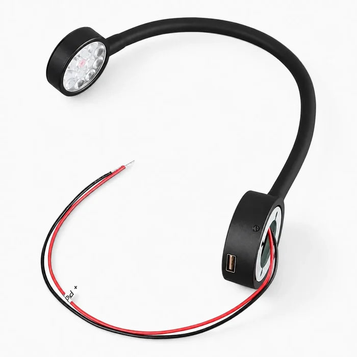 12v wall mounted reading light for caravan, campervan, and RV installations