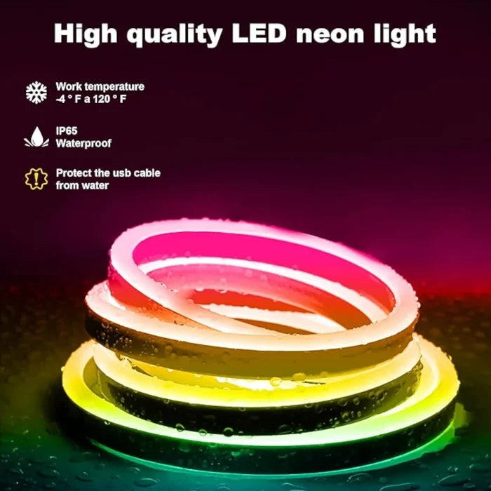 RGBW neon flex showing warm white output