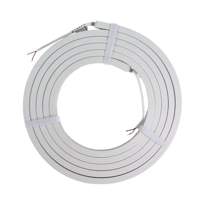 16mm cool white neon flex strip 10m coiled on workspace