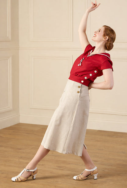 1930s Culottes - Natural Fibre Ecru