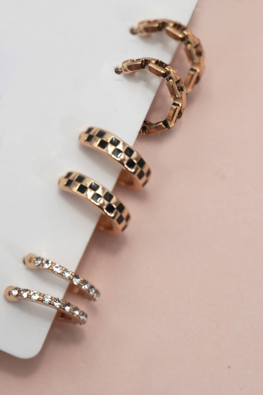 THE HUGGIE HOOPS TRIO PACK IN GOLD