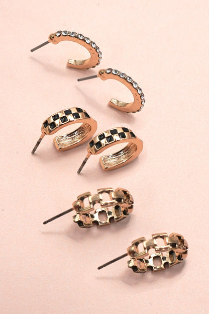 THE HUGGIE HOOPS TRIO PACK IN GOLD