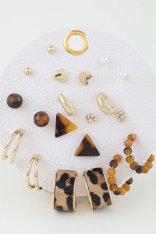 THE FIERCE N CHIC EARRING PACK IN GOLD
