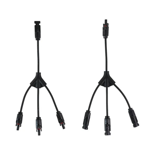 3-to-1 Y branch MC4 solar connectors on bench