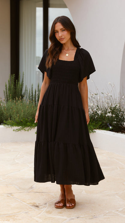 Lainey Midi Dress - Black