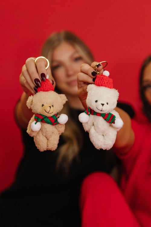 THE CHRISTMAS TEDDY BEAR KEYCHAIN