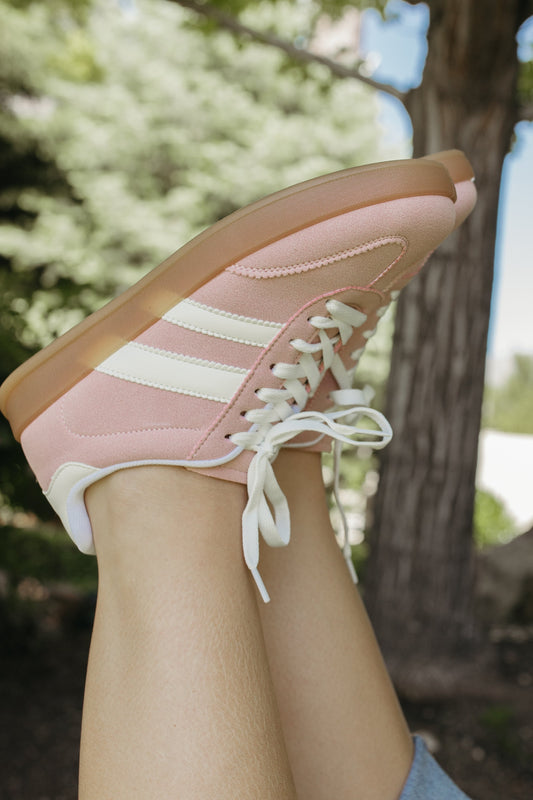 THE AMARI SUEDE SNEAKERS IN PINK