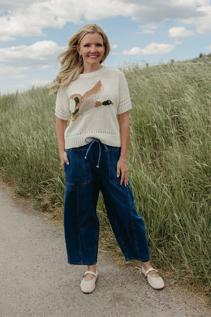 THE ZAYLEE WIDE LEG PANTS IN BLUE