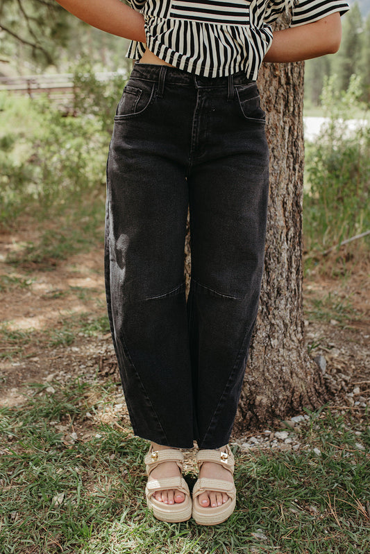 JBD BARREL JEANS IN WASHED BLACK