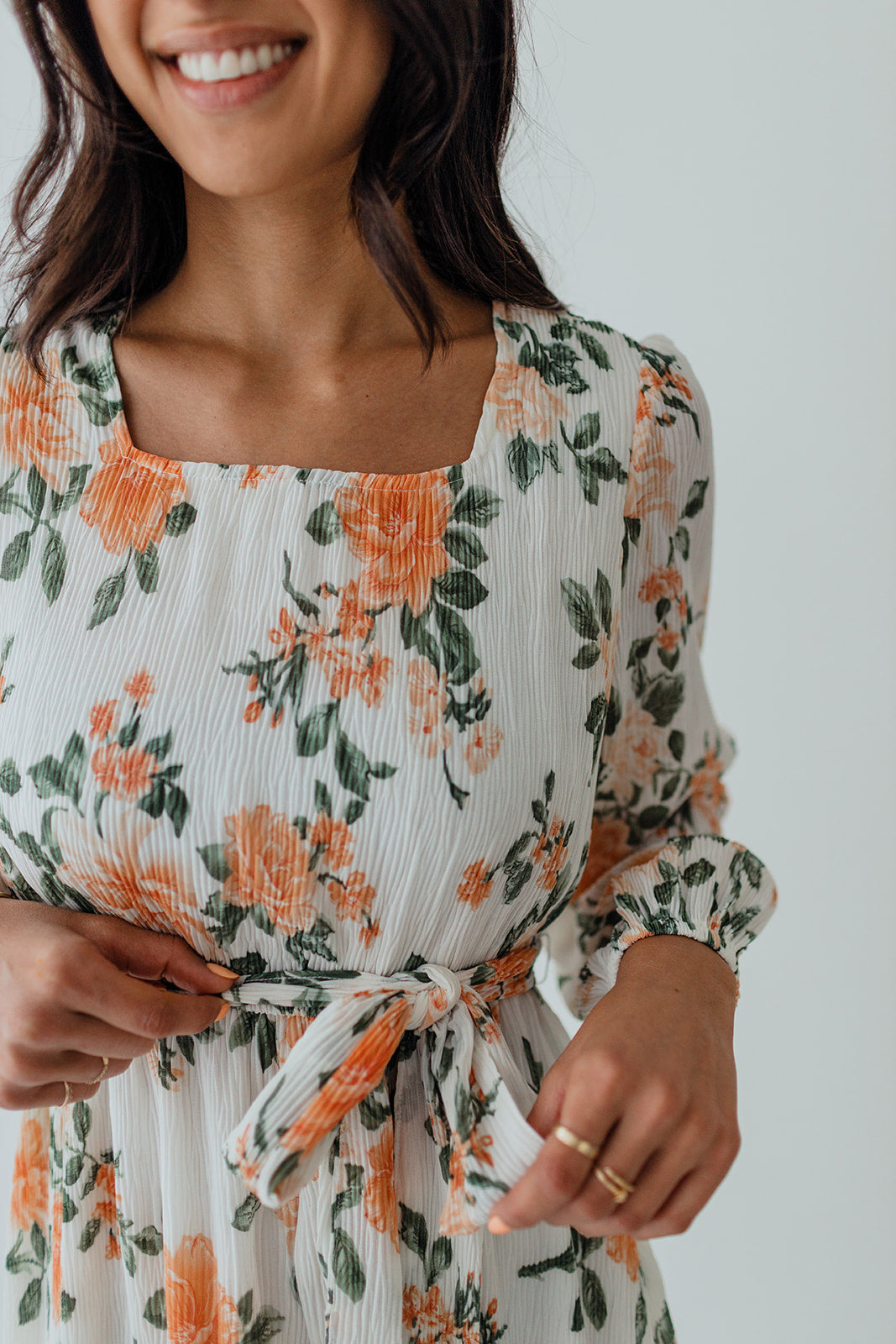 THE FALLING FOR YOU DRESS IN APRICOT ROSE BY PINK DESERT