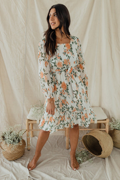 THE FALLING FOR YOU DRESS IN APRICOT ROSE BY PINK DESERT