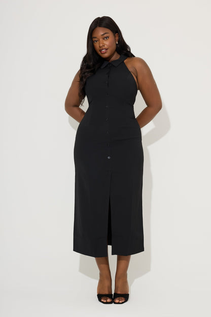 Collar Maxi Dress