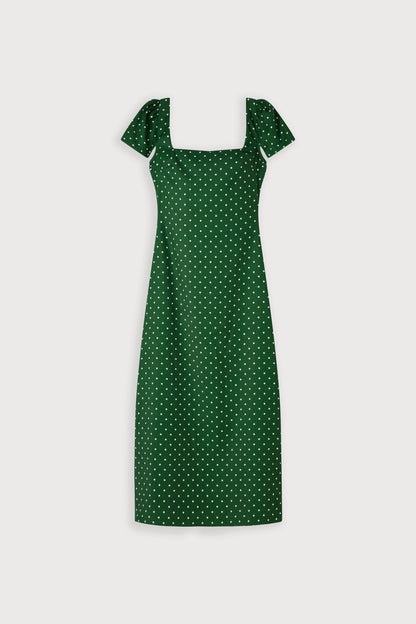 Square Neck Slip Midi Dress