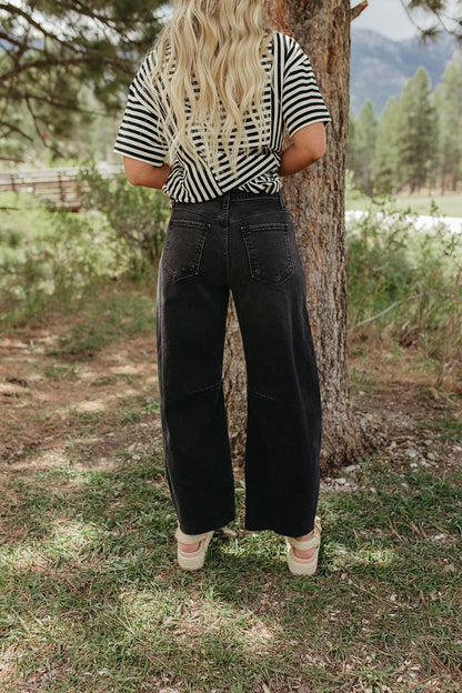 JBD BARREL JEANS IN WASHED BLACK