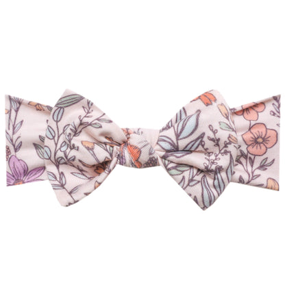 Knit Headband Bow - Flora