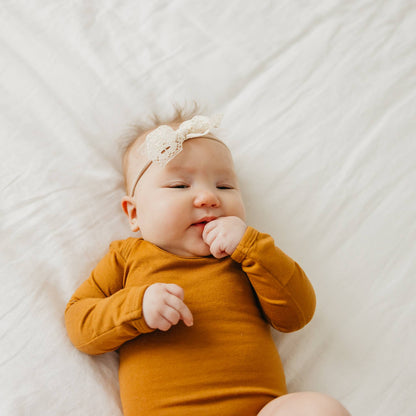 Long Sleeve Bodysuit - Camel