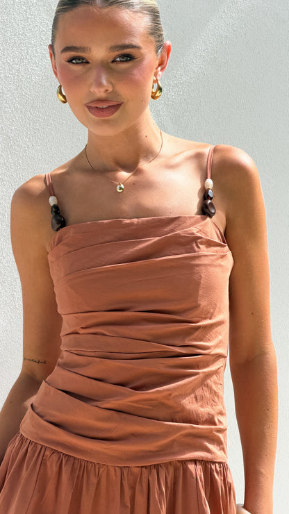 Raziela Maxi Dress - Terracotta