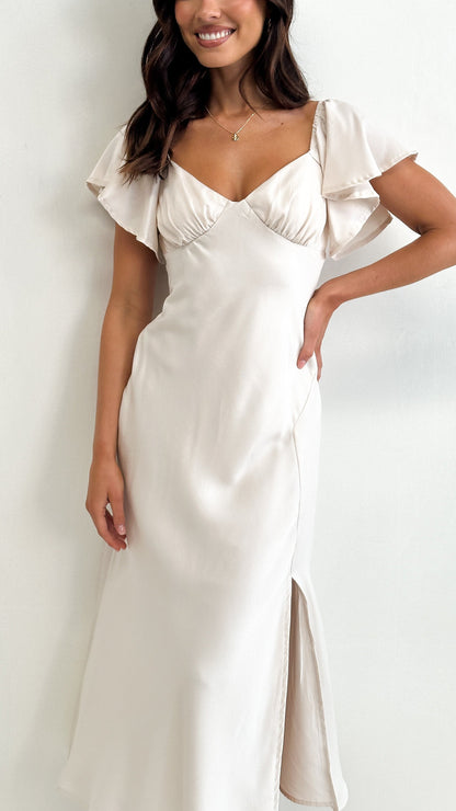 Louisa Midi Dress - Ivory