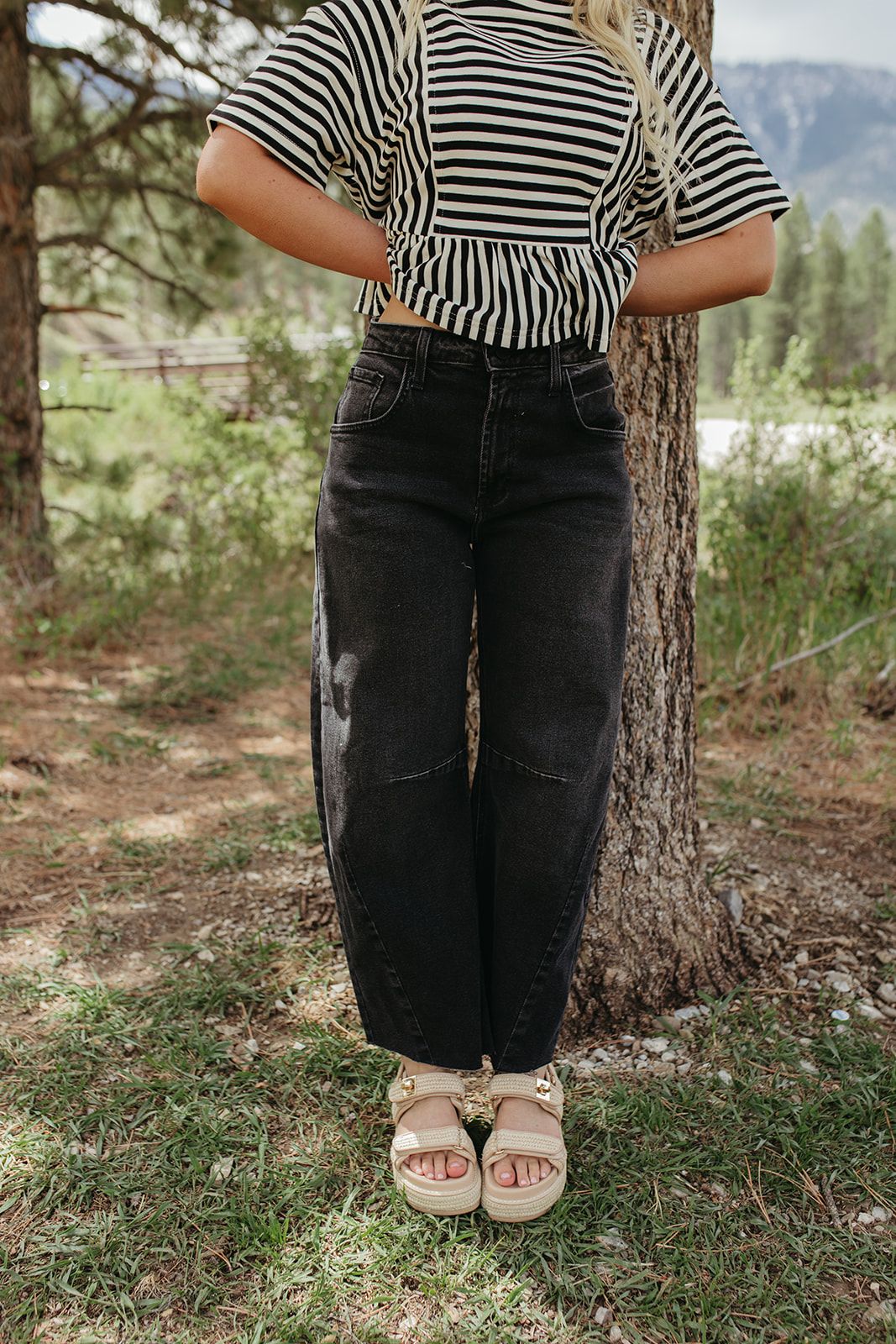 JBD BARREL JEANS IN WASHED BLACK