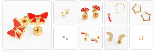 Pip Pop Post Hypoallergenic Earrings in Gold