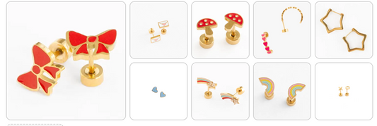 Pip Pop Post Hypoallergenic Earrings in Gold