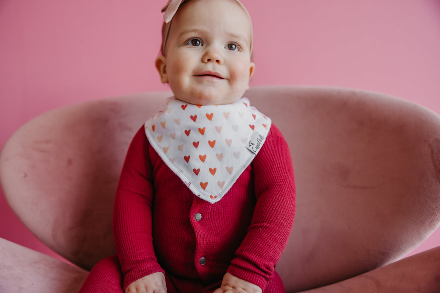 4 Pack Baby Bandana Bibs - Crush