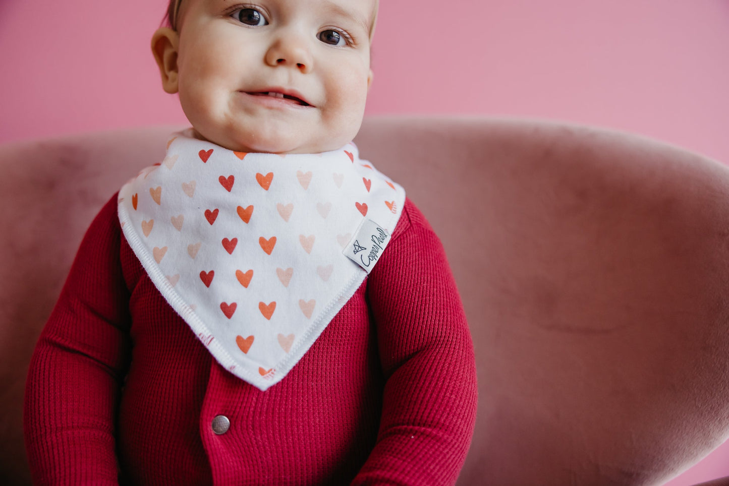 4 Pack Baby Bandana Bibs - Crush