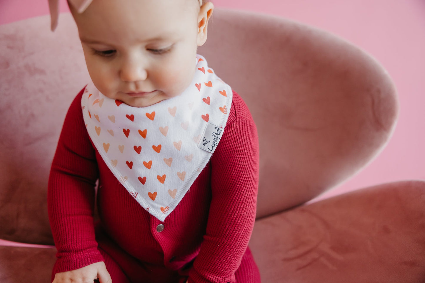 4 Pack Baby Bandana Bibs - Crush