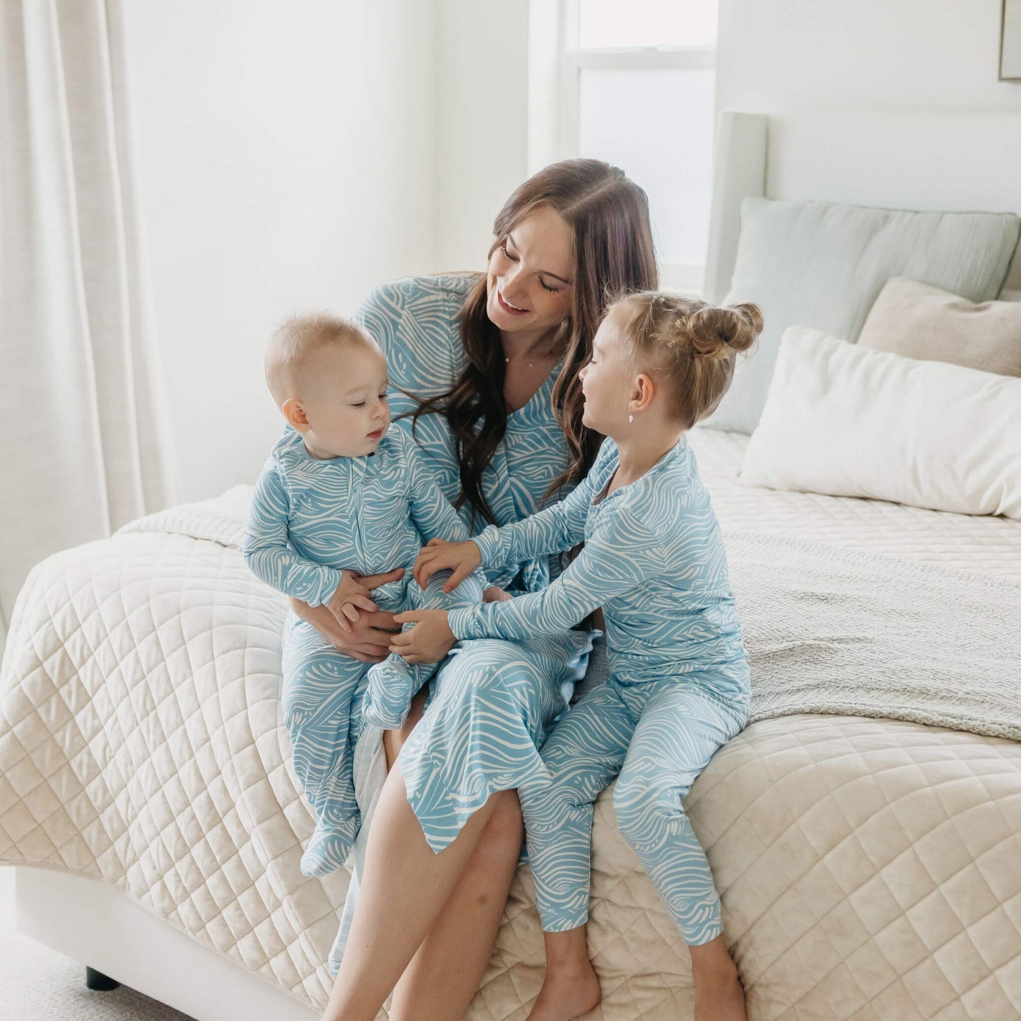 Zip-Up Footie Pajama - Surf