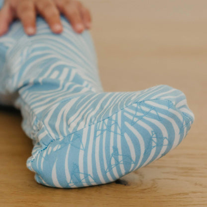 Zip-Up Footie Pajama - Surf