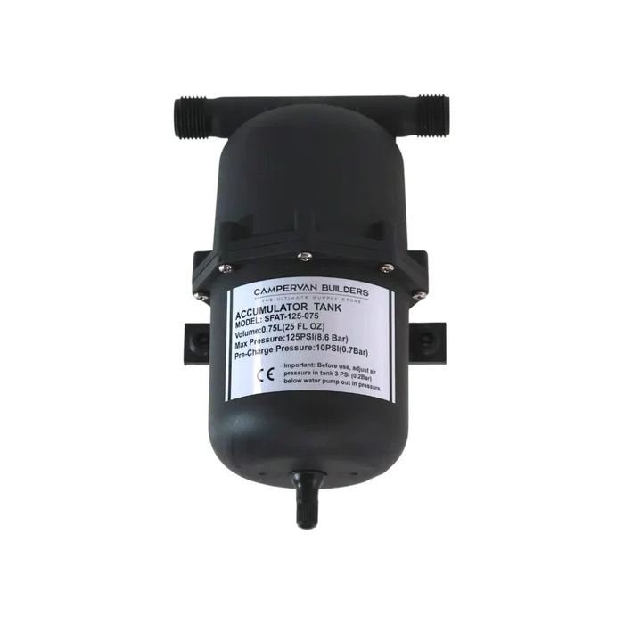 accumulator tank for smoother water pump flow