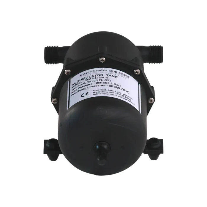rv water accumulator tank for steady pressure