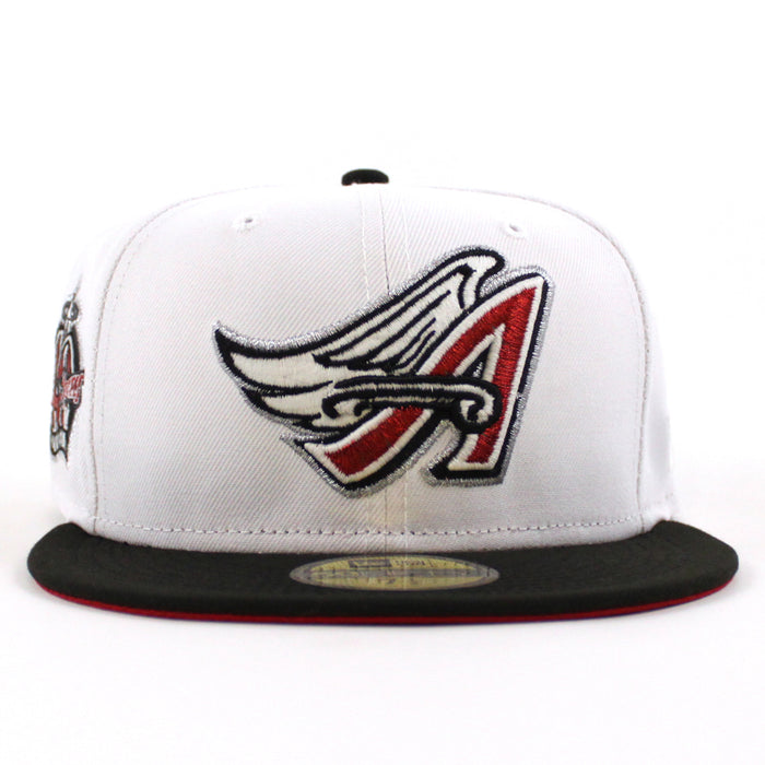 Anaheim Angels 40th Anniversary New Era 59Fifty Fitted Hat (White Black Red Under Brim)