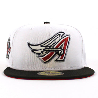Anaheim Angels 40th Anniversary New Era 59Fifty Fitted Hat (White Black Red Under Brim)