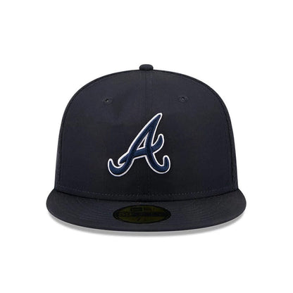 Pictured is this MLB Batting Practice 2026 Atlanta Braves 59FIFTY Fitted cap in navy. 2