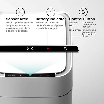 Automatic Smart Trash Can with Sensor for Self-Packaging and Bag Changing - DLB Furniture