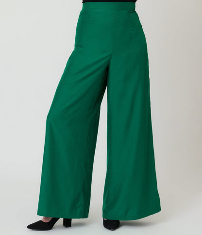 Banned Green Elizabeth Palazzo Trousers