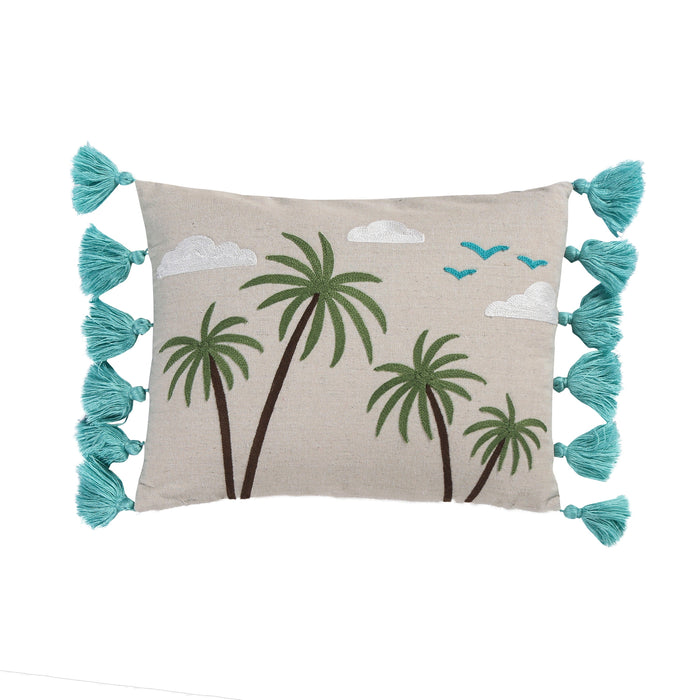 Levtex Home Beach Days Palm Tassel Pillow Decorative Pillows