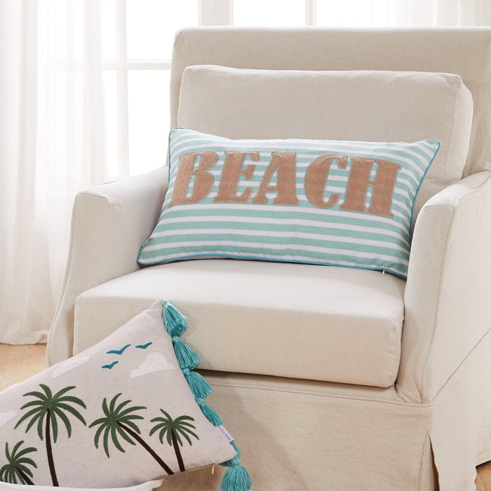 Levtex Home Beach Days Palm Tassel Pillow Decorative Pillows