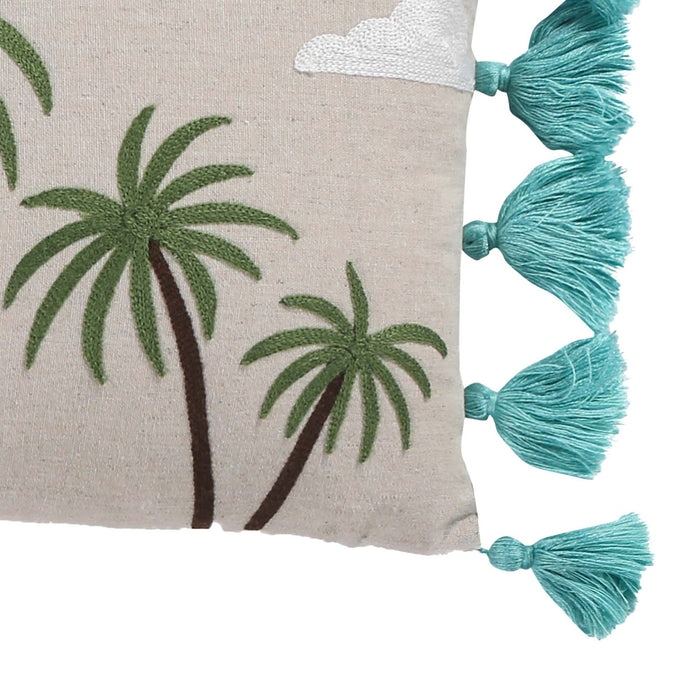Levtex Home Beach Days Palm Tassel Pillow Decorative Pillows